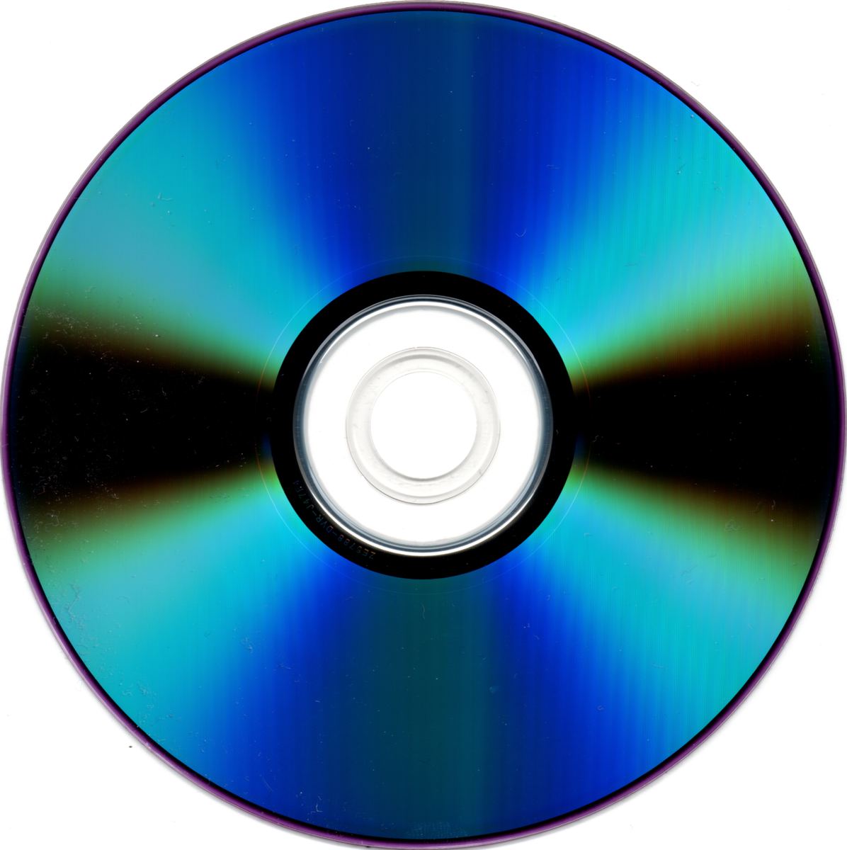 Compact disc showing its rainbow-reflecting data surface
